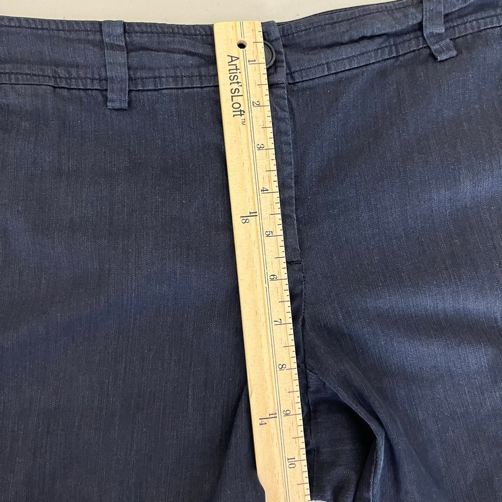 Ann Taylor Signature Petite Dark Wash Denim Look Stretch Shorts Size 6P - Picture 6 of 12